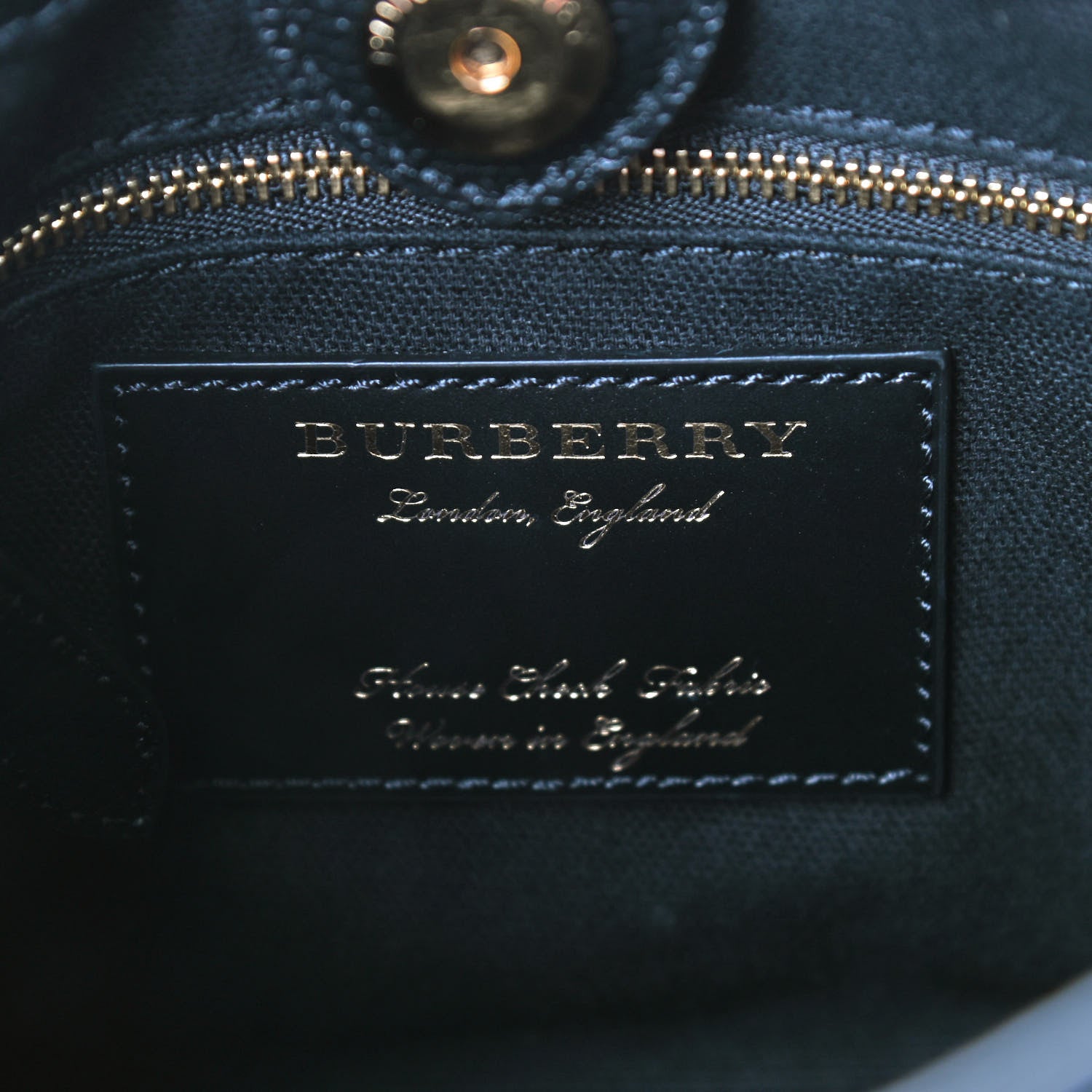 Burberry Derby Calfskin House Check Baby Banner Tote Black 8 of 8