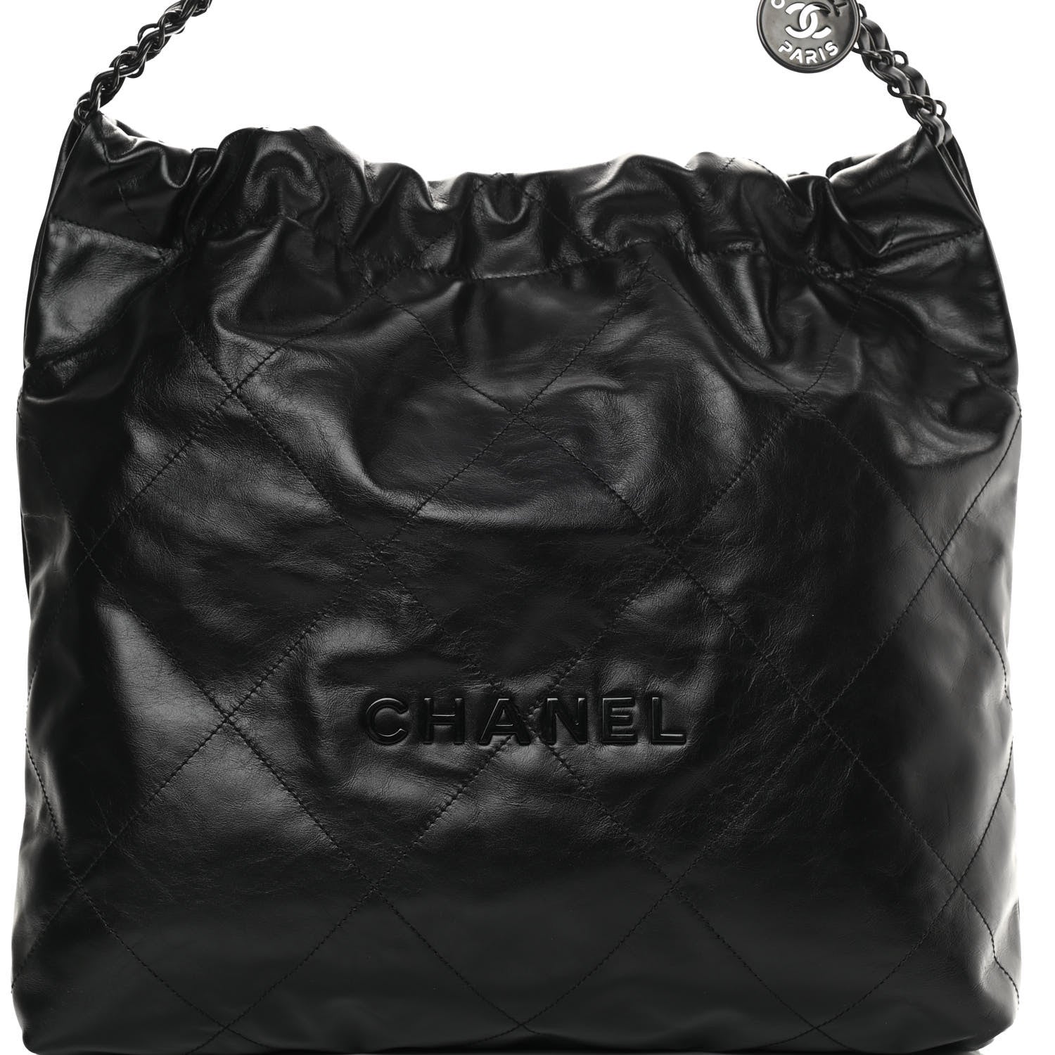 Chanel Shiny Calfskin Quilted Chanel 22 So Black 9 of 12