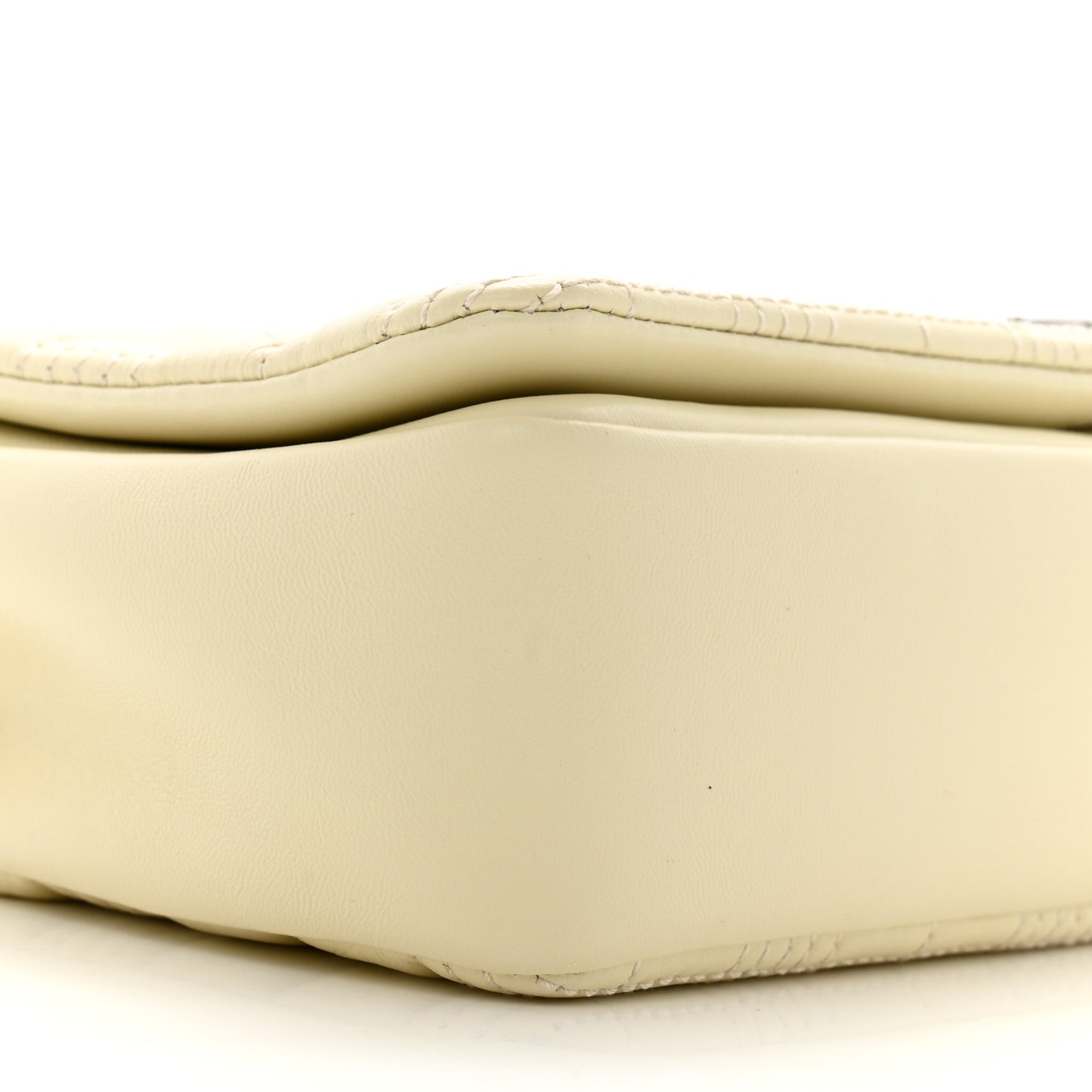 Lambskin Quilted Small Lola Bag Pale Vanille