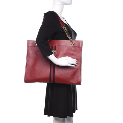 Gucci Calfskin Large Rajah Chain Tote Romantic Cherry 2 of 9