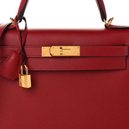 Hermes Epsom Kelly Sellier 28 Rouge Grenat 8 of 10