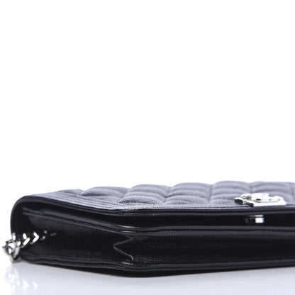 Chanel Caviar Quilted Boy Wallet On Chain WOC Black 9 of 12