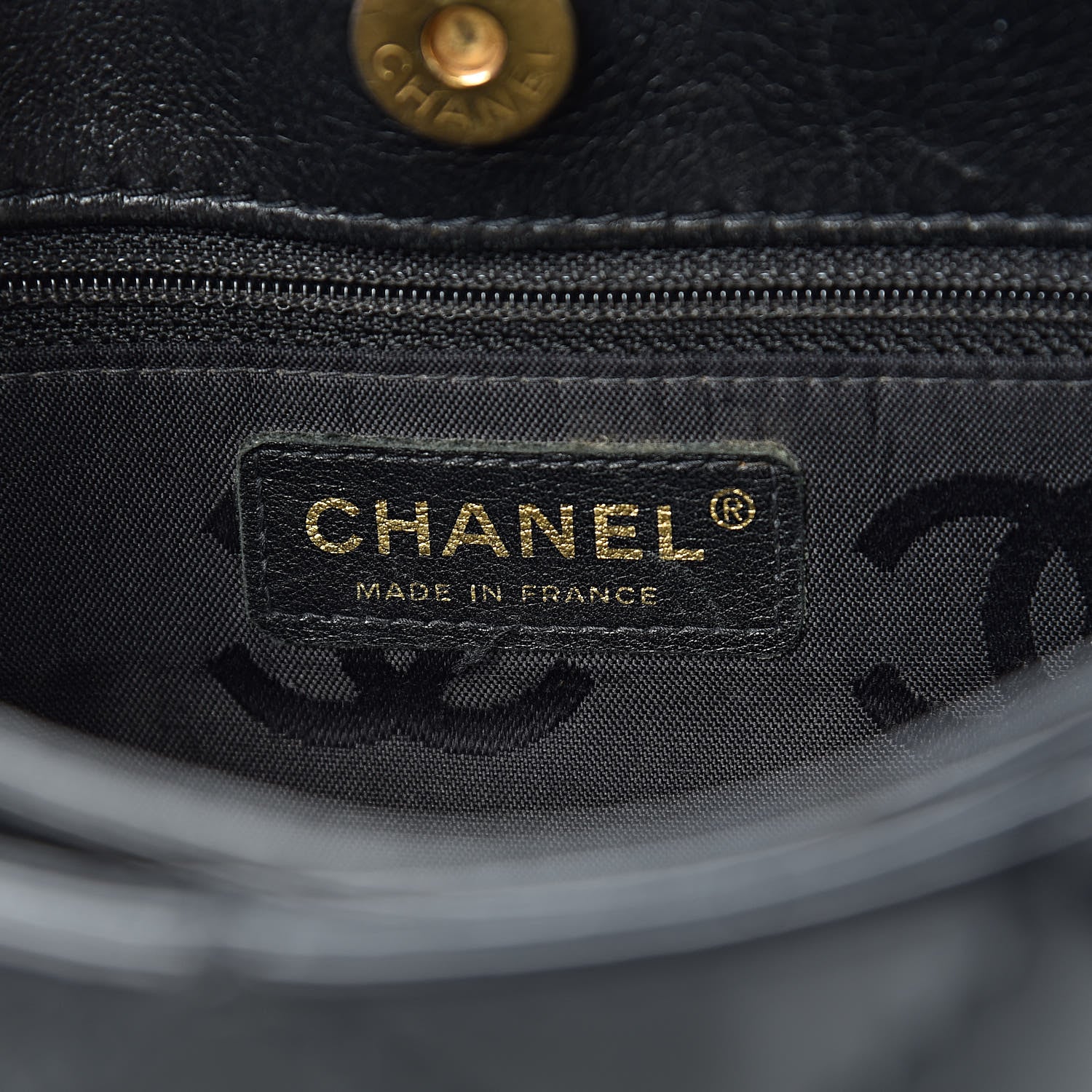 Chanel Calfskin Quilted Small Surpique Stitch Tote Black 6 of 19