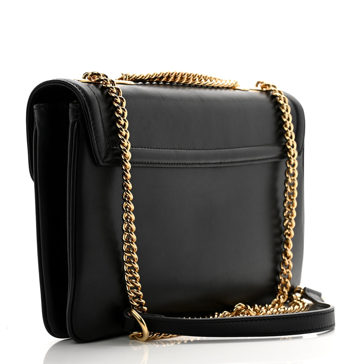 Gucci Vitello Palmellato Lux Crystal Medium Rajah Shoulder Bag Black 3 of 13