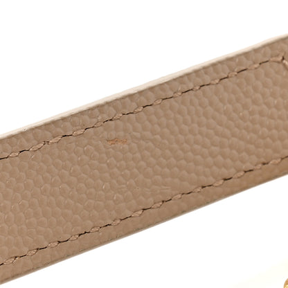 Saint Laurent Grain De Poudre Textured Mixed Matelasse Triquilt Small Monogram Satchel Dark Beige 10 of 11