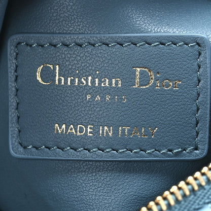 Christian Dior Calfskin Macrocannage Small Diortravel Nomad Pouch Horizon Blue 7 of 11
