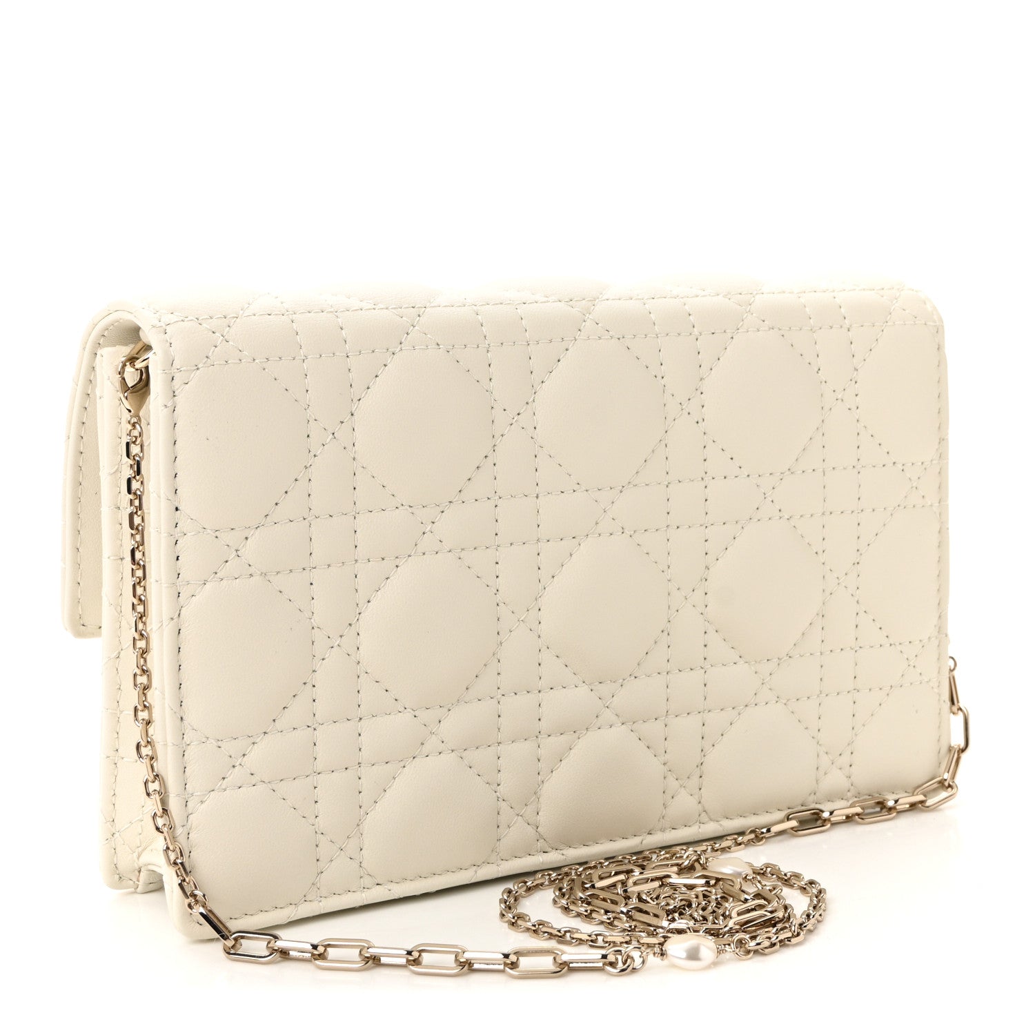 Christian Dior Lambskin Cannage Miss Dior Chain Pouch Latte 3 of 10