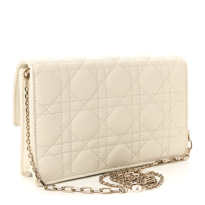 Christian Dior Lambskin Cannage Miss Dior Chain Pouch Latte 3 of 10