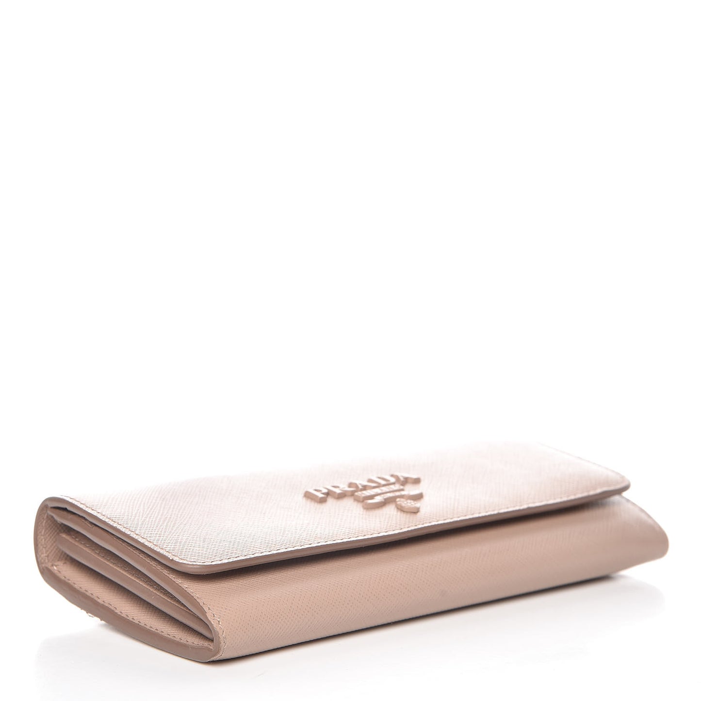 Saffiano Shine Monochrome Continental Wallet Cipria