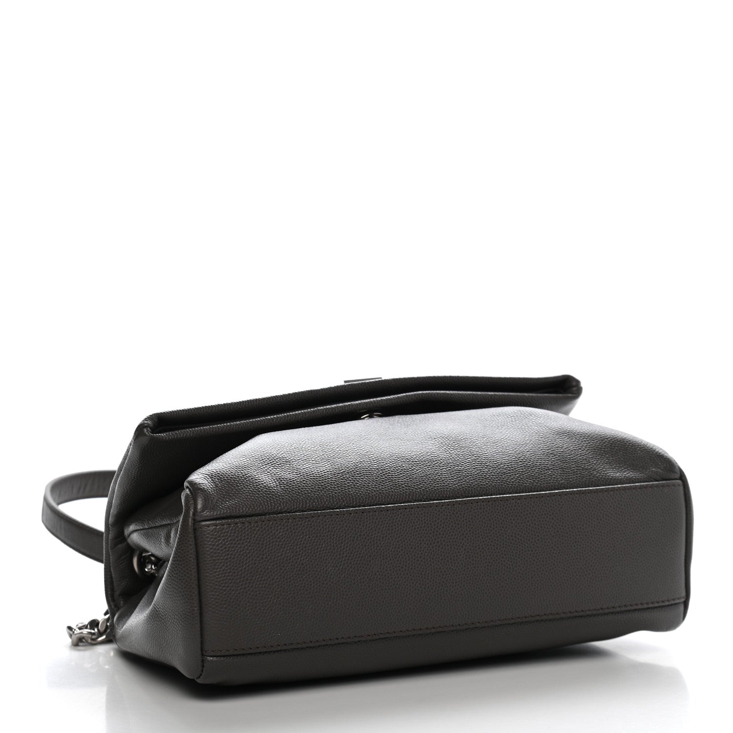 Saint Laurent Grain De Poudre Medium West Hollywood Monogram Fold-Over Coal 4 of 10