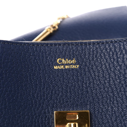 Chloe Grained Lambskin Mini Drew Shoulder Bag Royal Navy 5 of 8