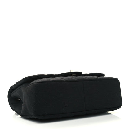 Chanel Jersey Quilted Jumbo Single Flap Black 4 of 13