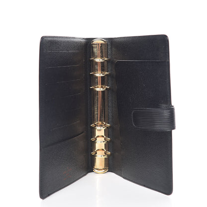 Louis Vuitton Epi Medium Ring Agenda Cover Black 5 of 6