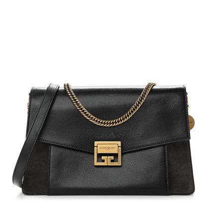 Givenchy Calfskin Suede Medium GV3 Flap Black 1 of 13