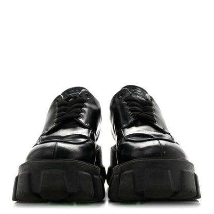 Prada Spazzolato Rois Monolith 55mm Derby Loafers 38 Black 3 of 12