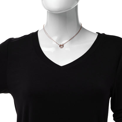 Cartier 18K Pink Gold 2 Diamond LOVE Necklace 2 of 6