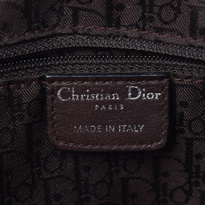 Christian Dior Patent Crocodile Embossed Medium Gaucho Double Saddle Bag Dark Brown 6 of 10