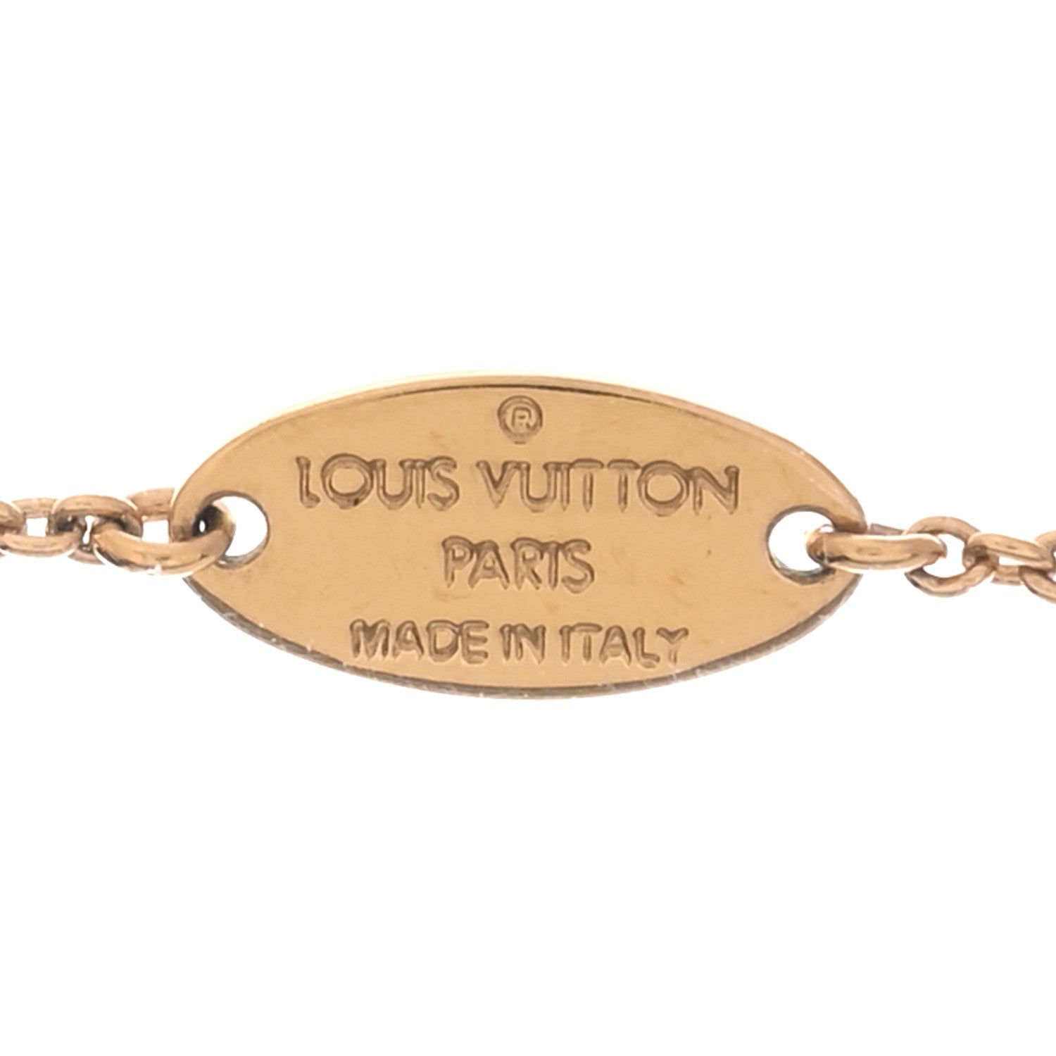 Louis Vuitton Metal Louisette Necklace Gold 5 of 6