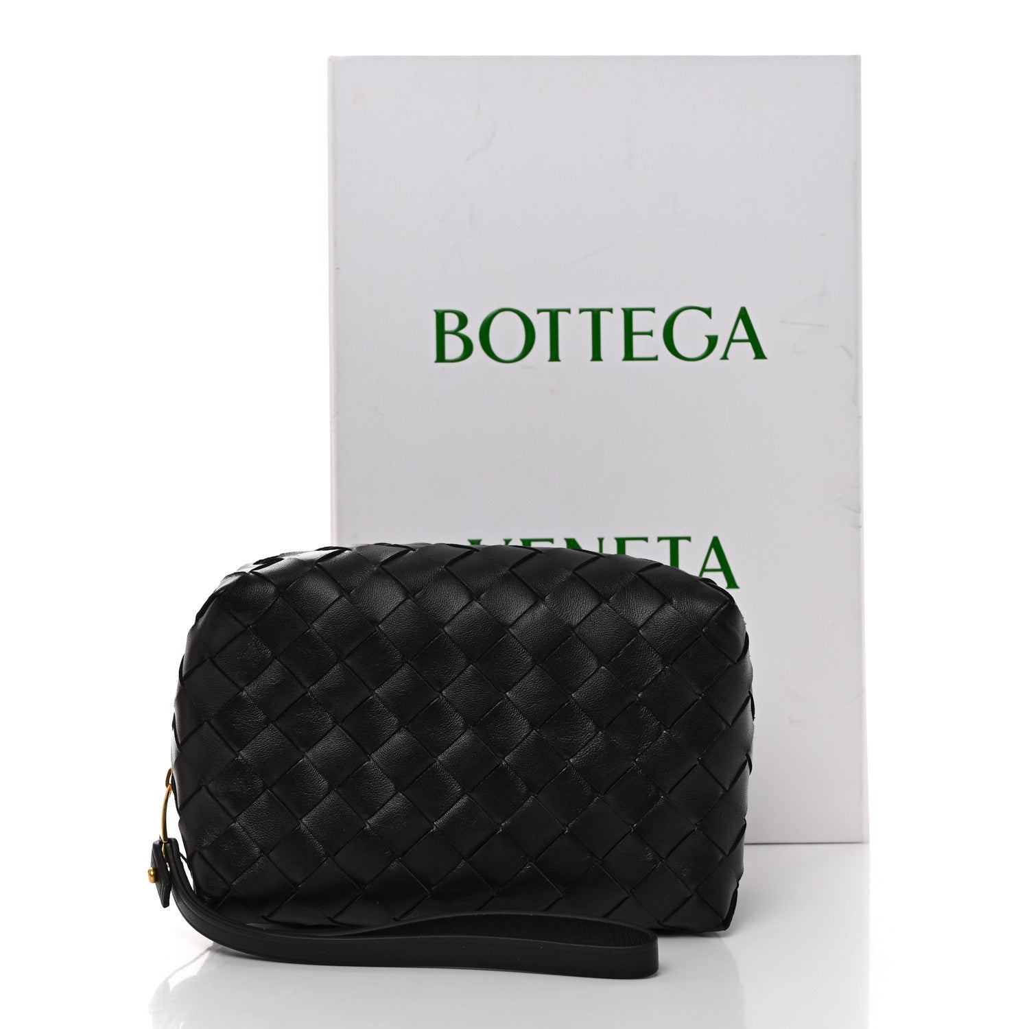 Bottega Veneta Nappa Intrecciato Zip Wristlet Clutch Black 8 of 8
