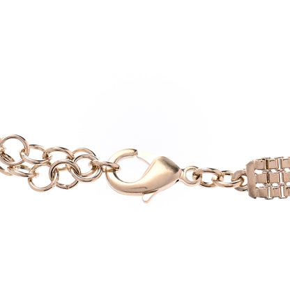 Chanel Metal Chain Link CC Medallion Choker Necklace Gold 5 of 6