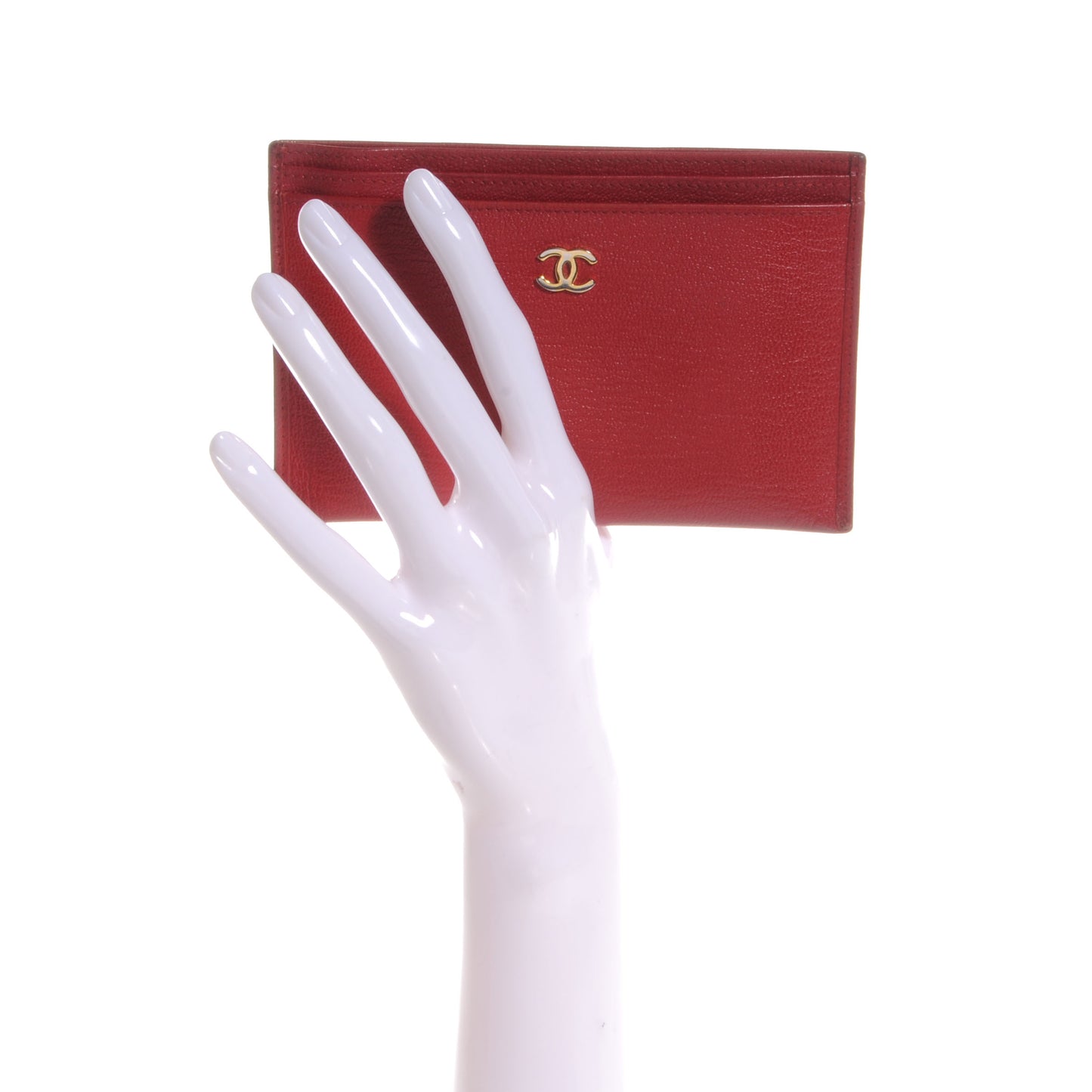 Chèvre Card Holder Red