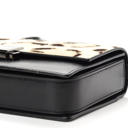 Saint Laurent Pony Hair Leopard Print Calfskin Medium Bellechasse in Beige and Brown 7 of 7