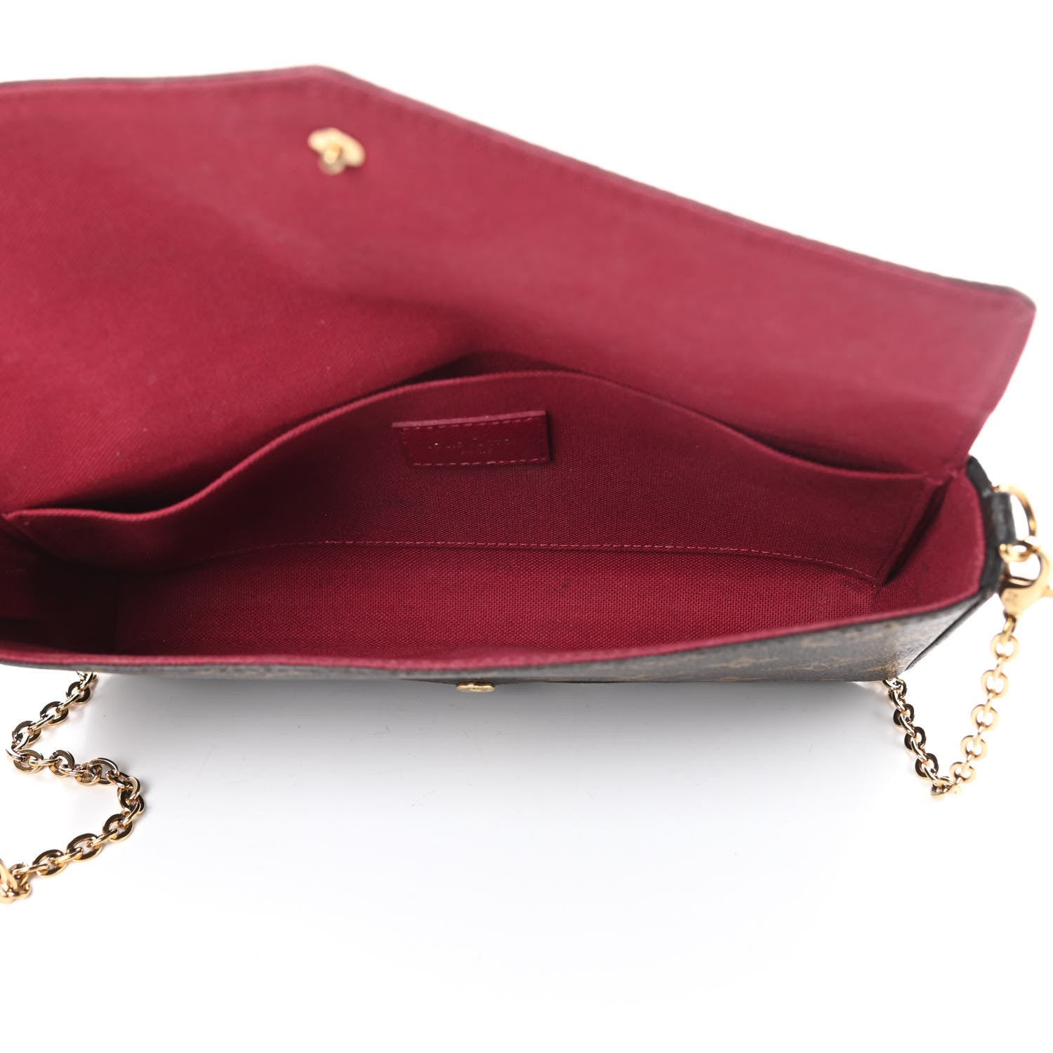 Louis Vuitton Monogram Pochette Felicie Chain Wallet Fuchsia 7 of 16