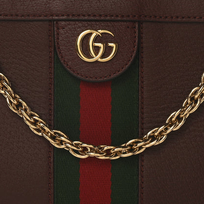 Gucci Textured Calfskin Web Small Ophidia Chain Shoulder Bag Vintage Bordeaux 8 of 10