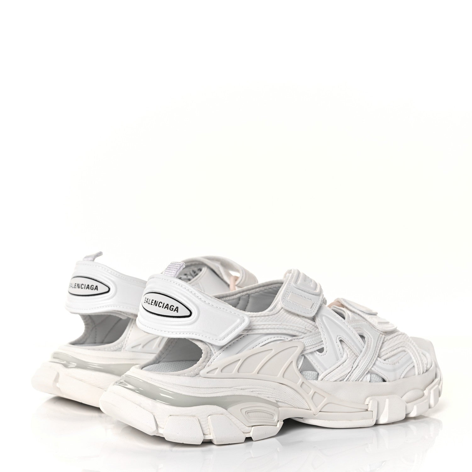 Balenciaga Neoprene Rubber Womens Track Sandals 38 White 4 of 9