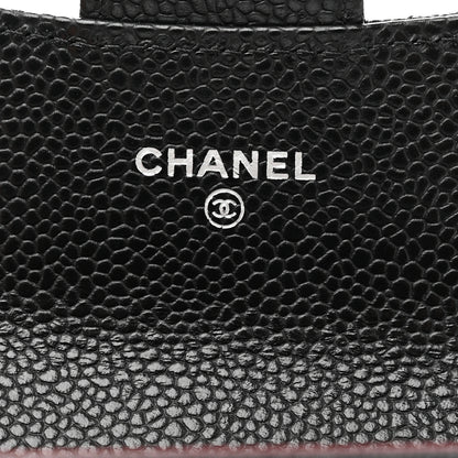 Chanel Caviar Quilted Flap Card Holder Wallet Black 7 of 8