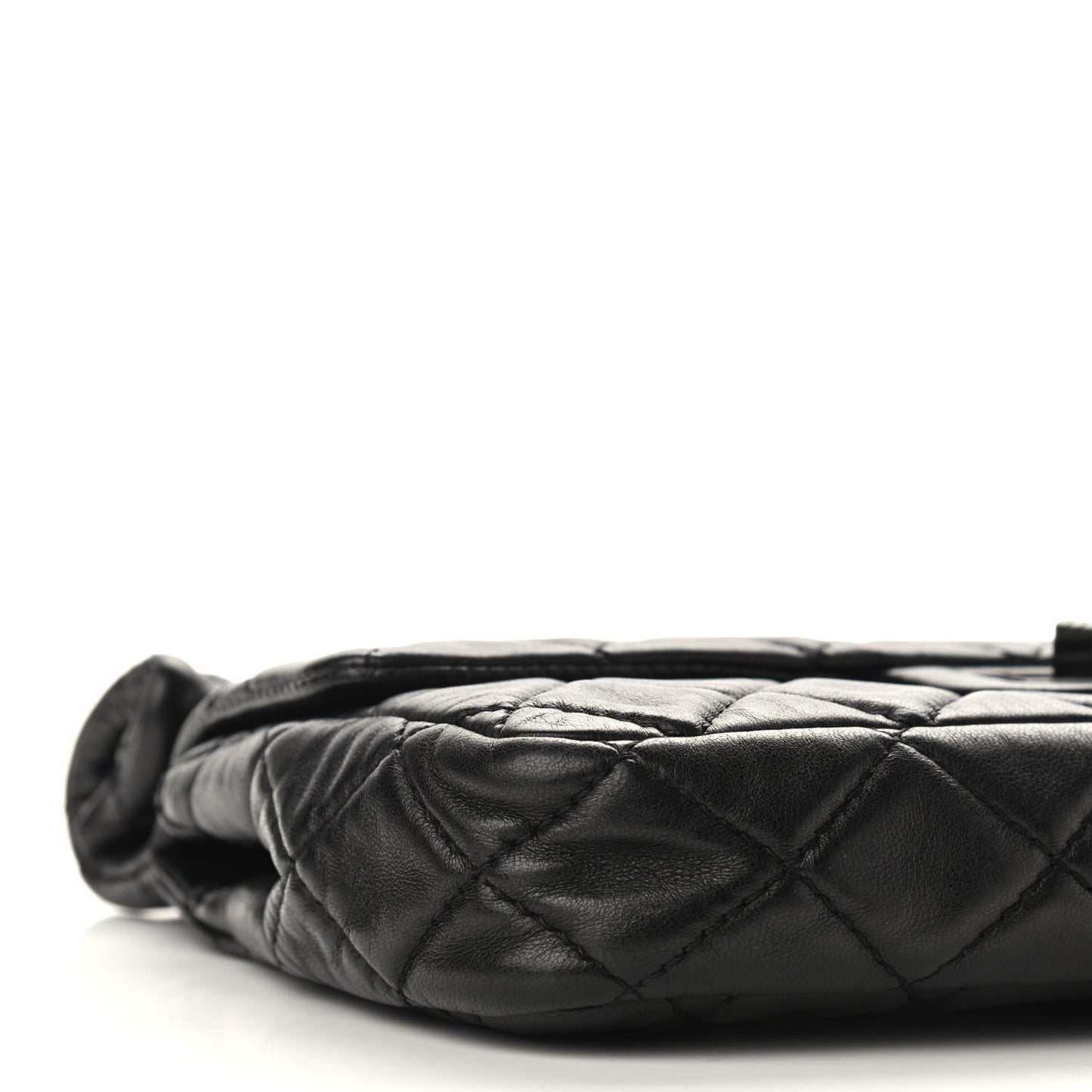 Lambskin Quilted Medium Roll Reissue Clutch Black