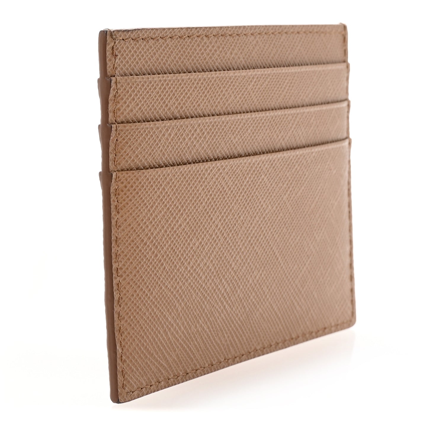 Saffiano Triangle Card Holder Caramel