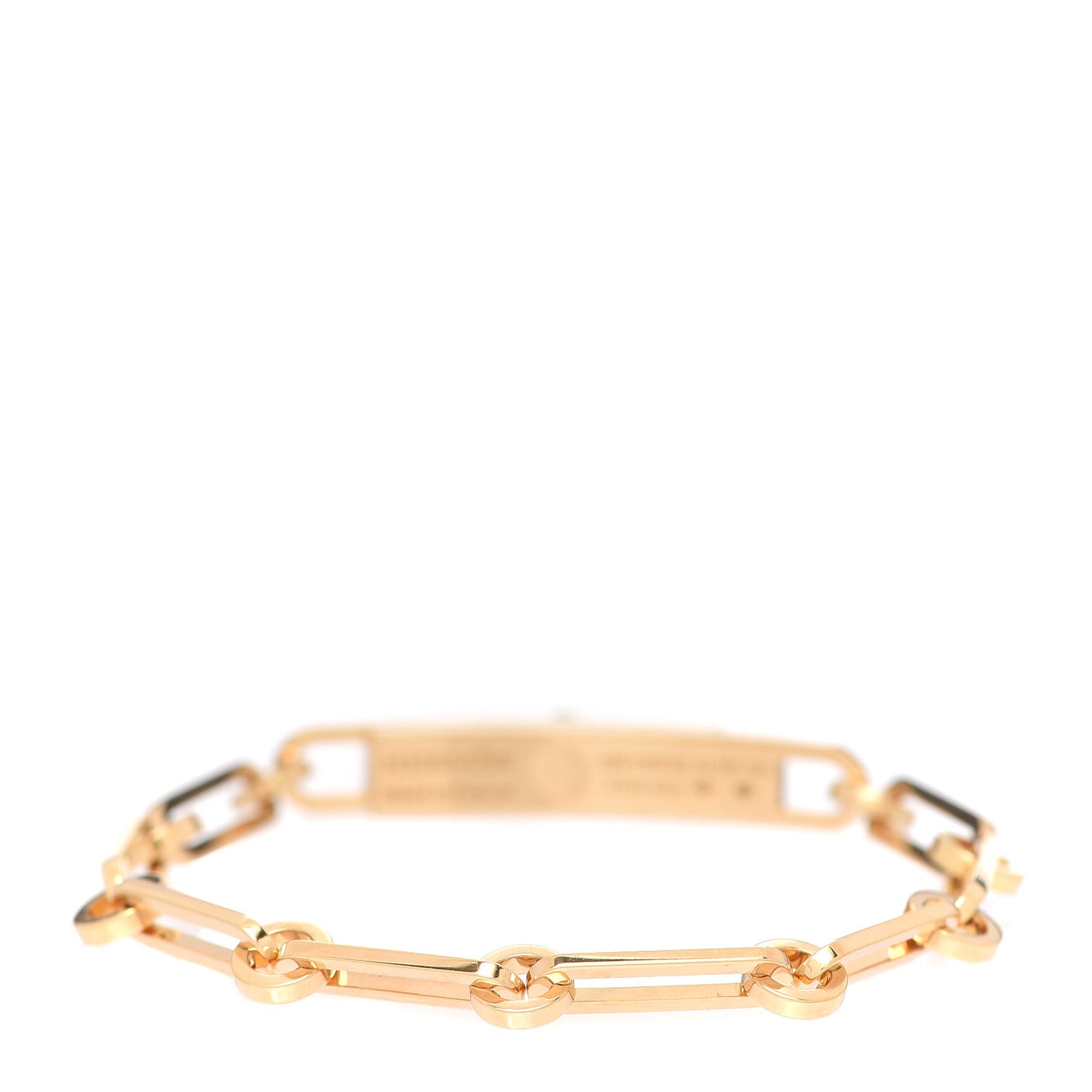 18K Yellow Gold Diamond Pave PM Kelly Chaine Bracelet SH