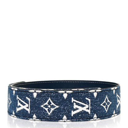 Louis Vuitton Denim Monogram Jacquard Bandouliere Shoulder Strap Bleu 2 of 5