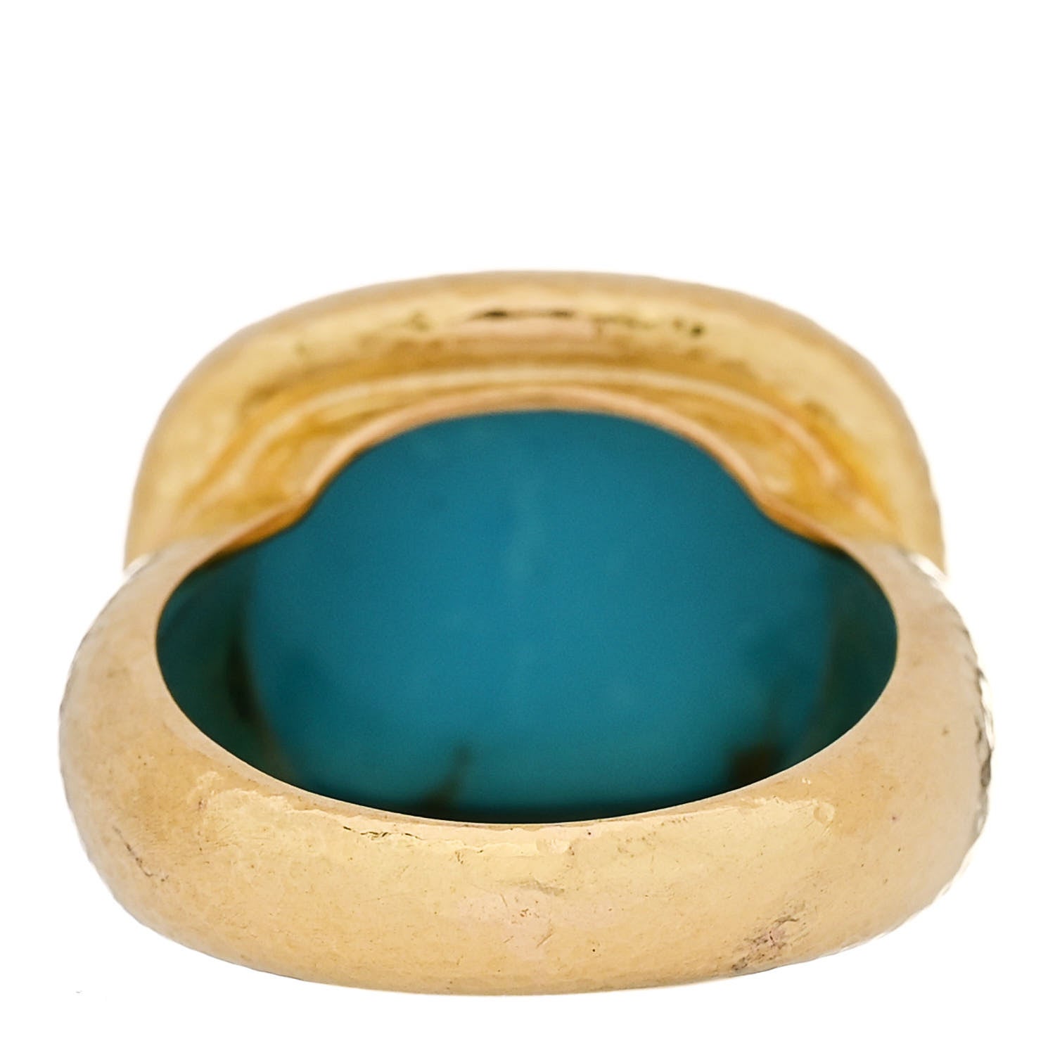 Elizabeth Locke 18K Yellow Gold Turquoise Ring 52 6 4 of 6
