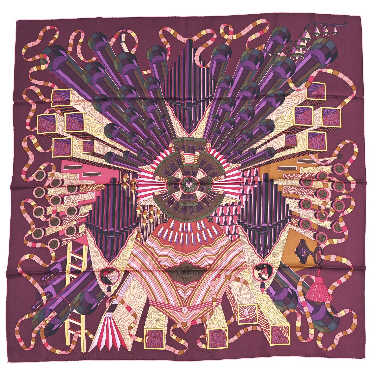 Hermes Silk Point D'Orgue Scarf 90 1 of 4
