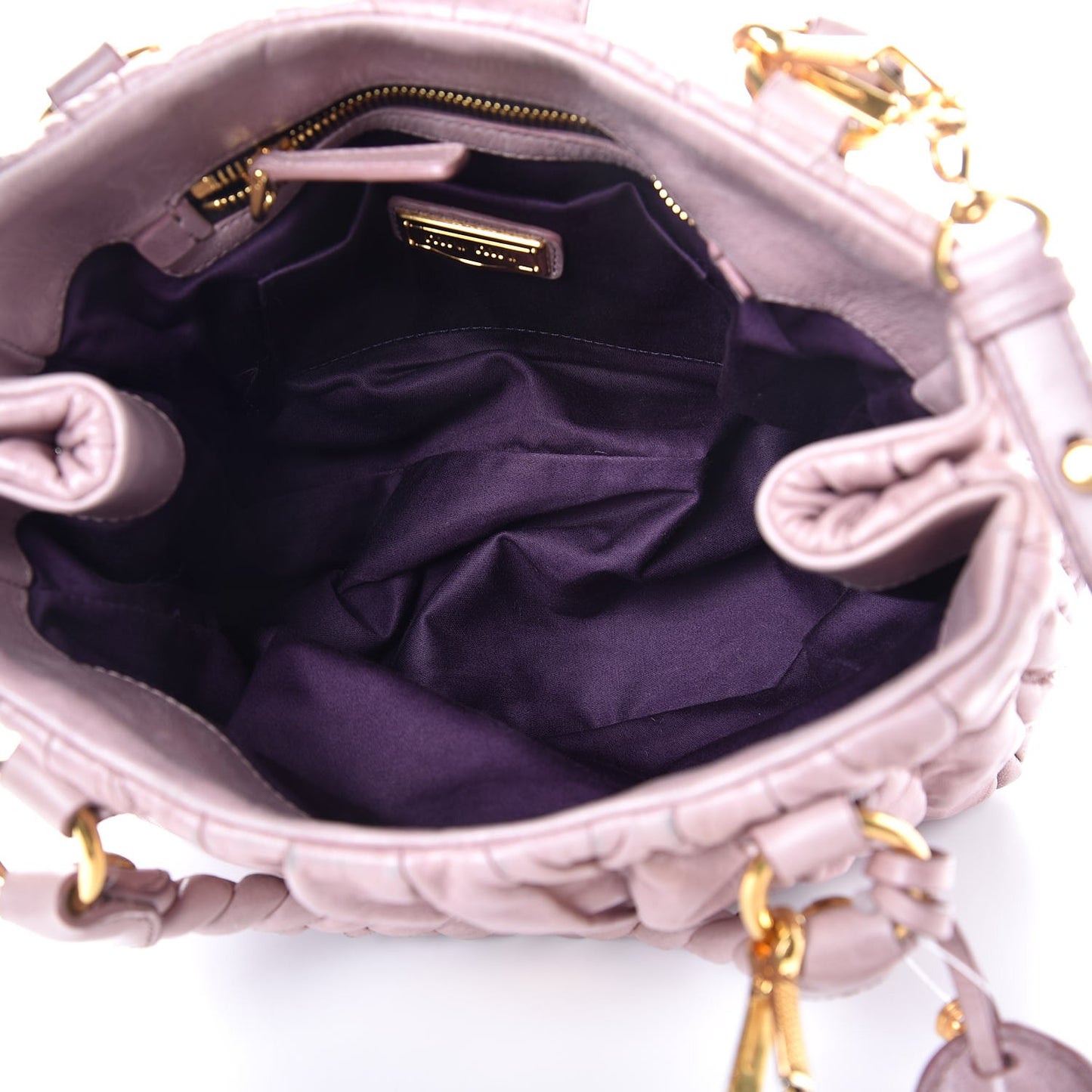 Nappa Matelasse Top Handle Satchel Mughetto