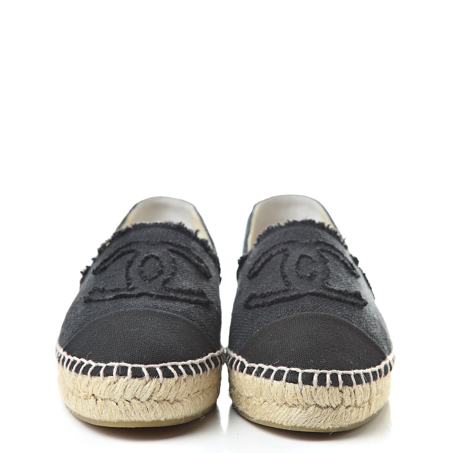 Linen CC Espadrilles 37 Black