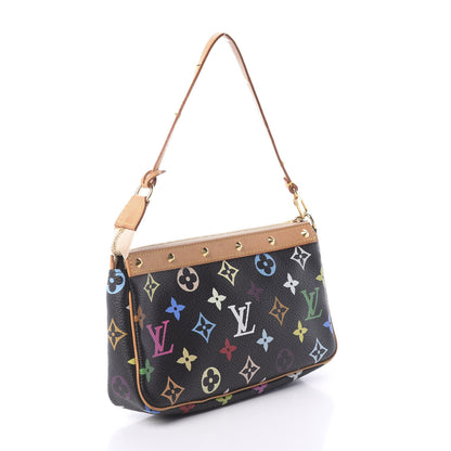 Louis Vuitton Monogram Multicolor Pochette Accessories Black 3 of 9