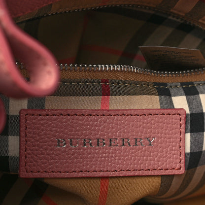 Burberry Grainy Calfskin House Check Small Banner Tote Dusty Rose 6 of 14