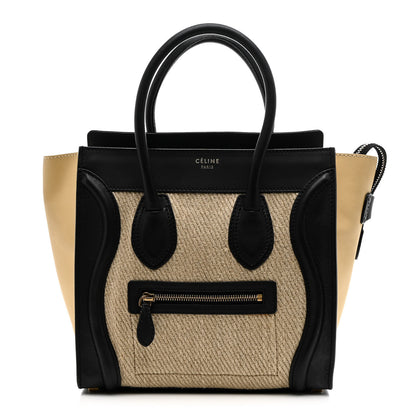 Celine Canvas Smooth Calfskin Micro Tri-Color Luggage Beige 1 of 16
