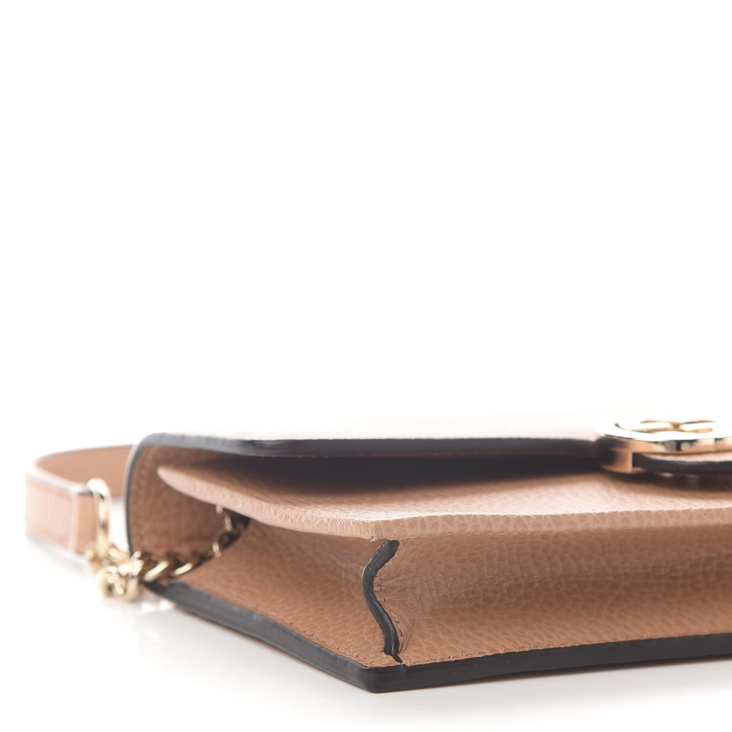 Gucci Dollar Calfskin Interlocking G Chain Wallet Camelia 6 of 9