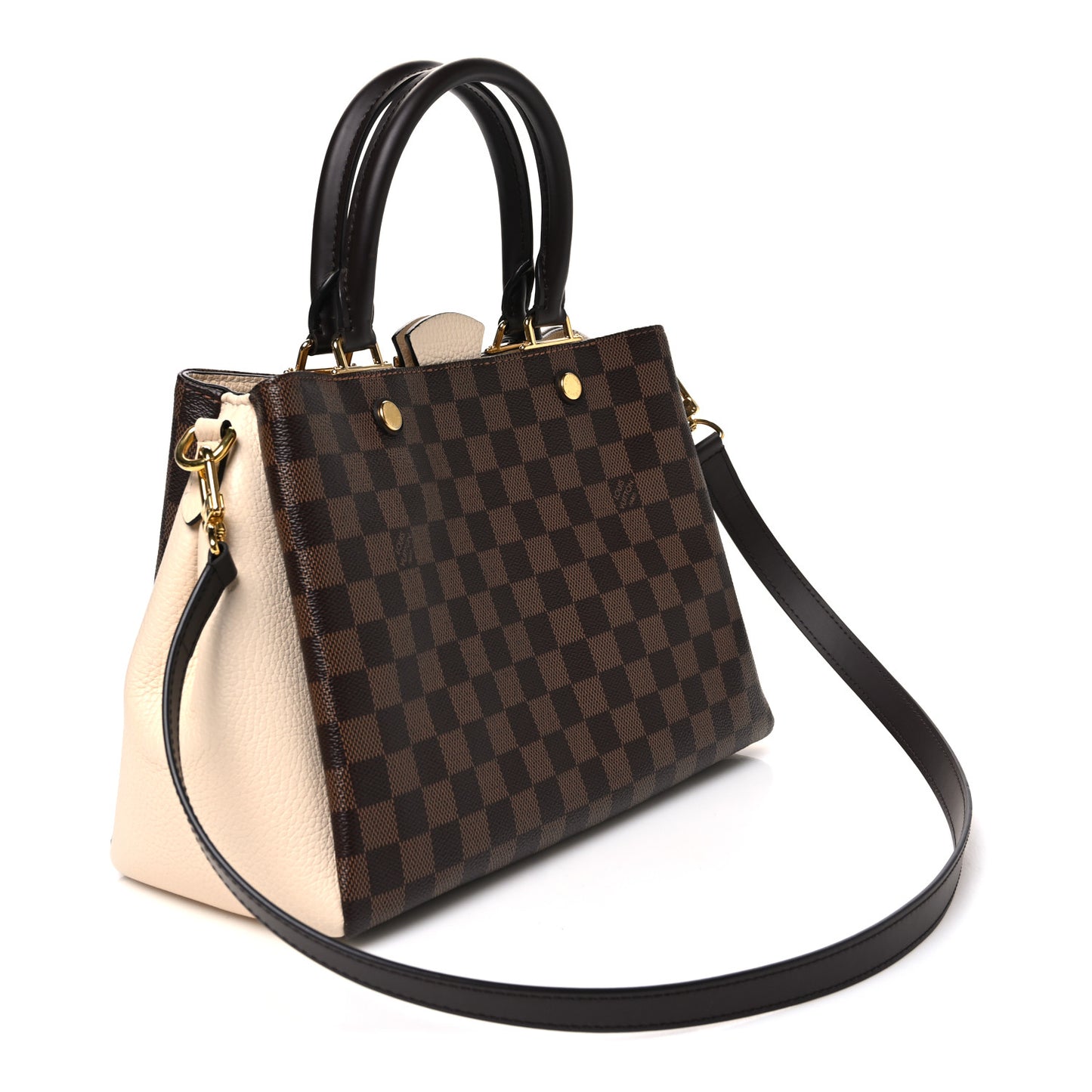 Damier Ebene Cuir Taurillon Brittany Creme