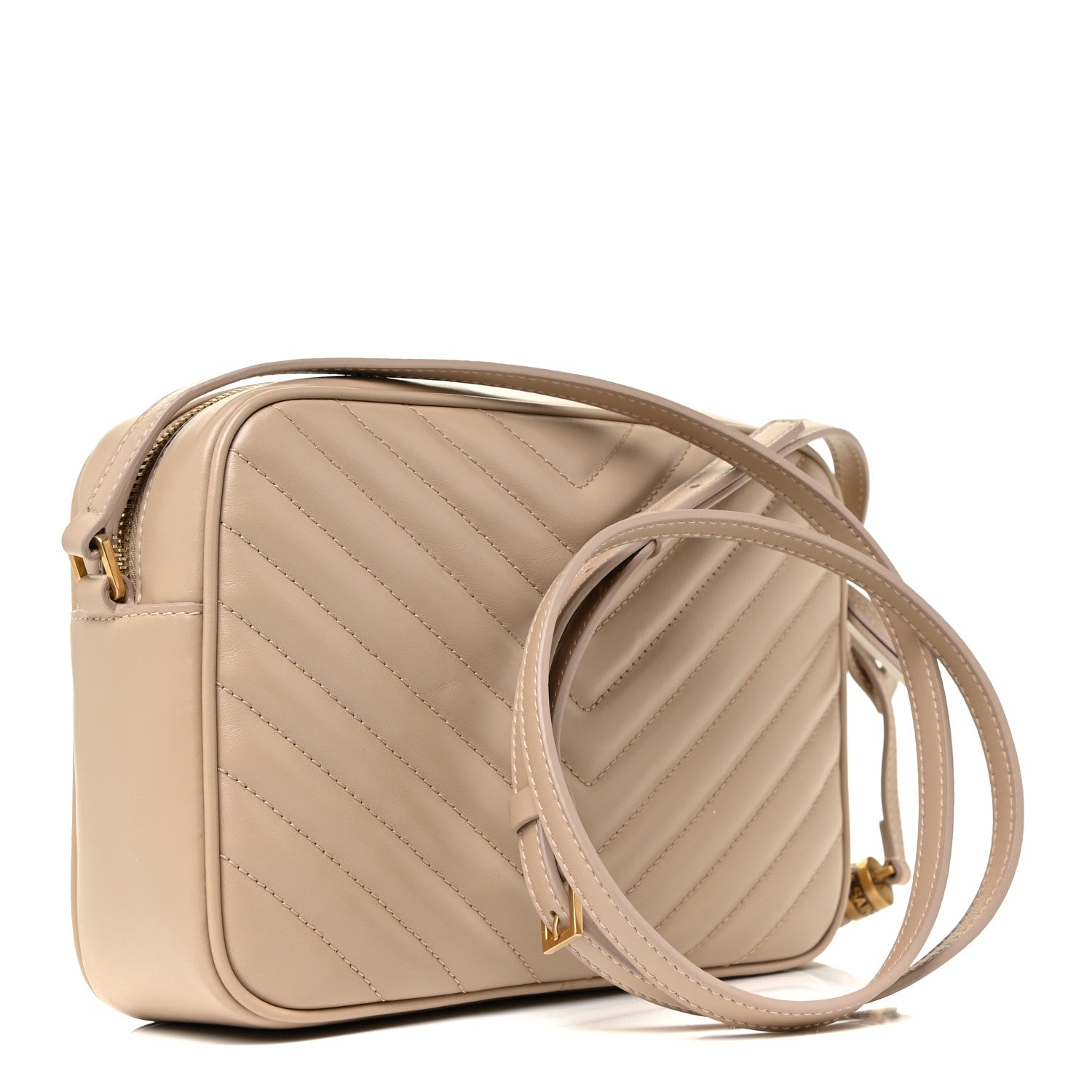 Saint Laurent Calfskin Matelasse Monogram Lou Camera Bag Ivory Natural 3 of 11
