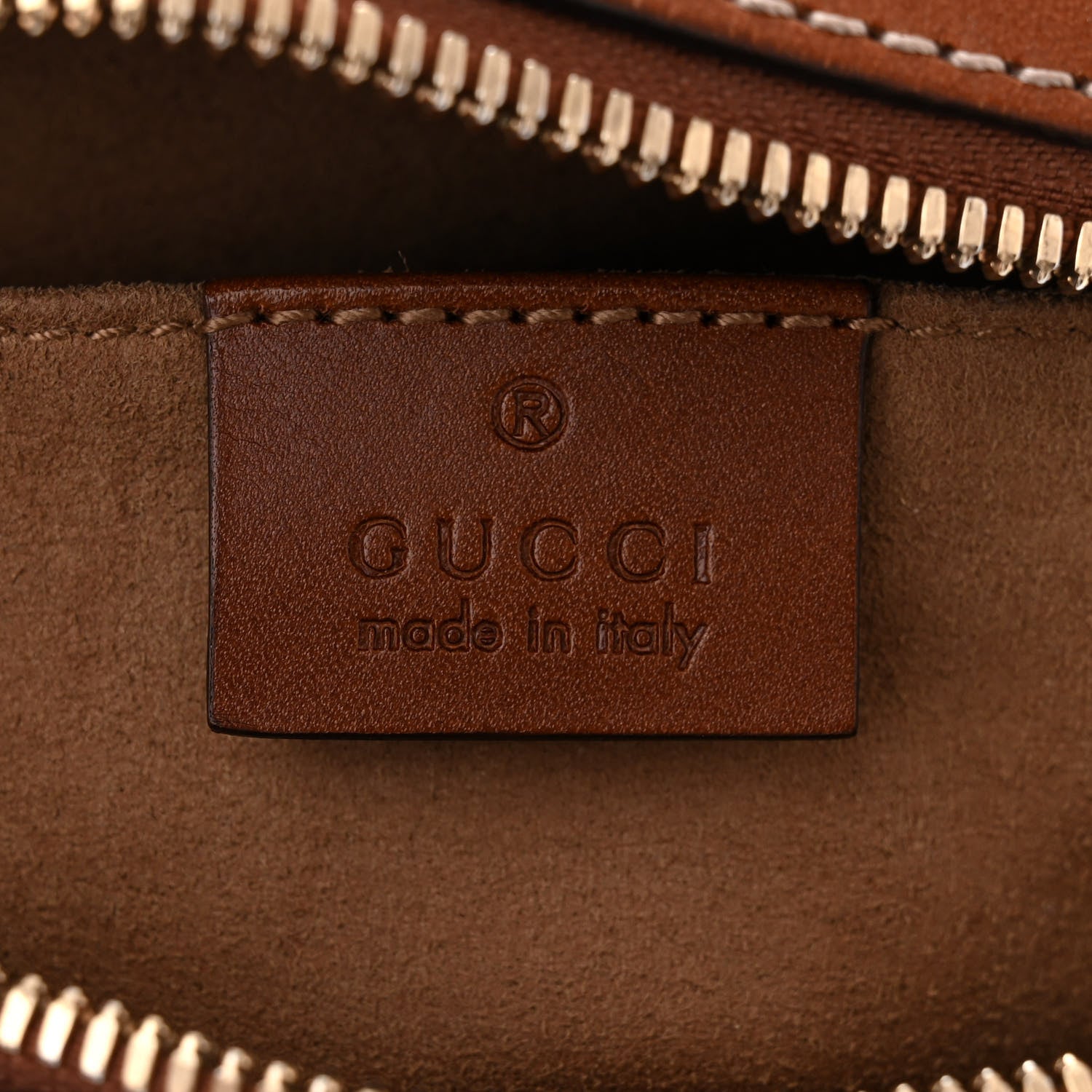 Gucci GG Supreme Monogram Cuoio Toscano Mini Chain Shoulder Bag Beige Ebony Cuir 6 of 11