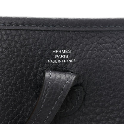 Hermes Taurillon Maurice Zigzag Evelyne TPM Black Bleu Zellige Indigo 6 of 11