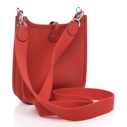 Hermes Taurillon Clemence Evelyne TPM Rouge Tomate 3 of 10