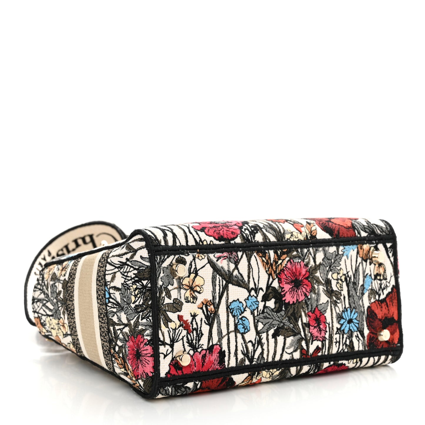 Canvas Embroidered Mille Fleurs Medium Lady D-Lite Multicolor