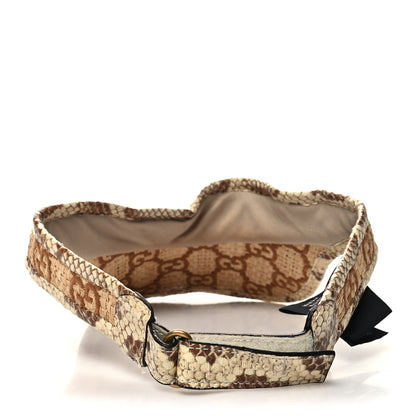 Gucci Raffia Cobra GG Embroidered Afraa Visor M Beige 4 of 8