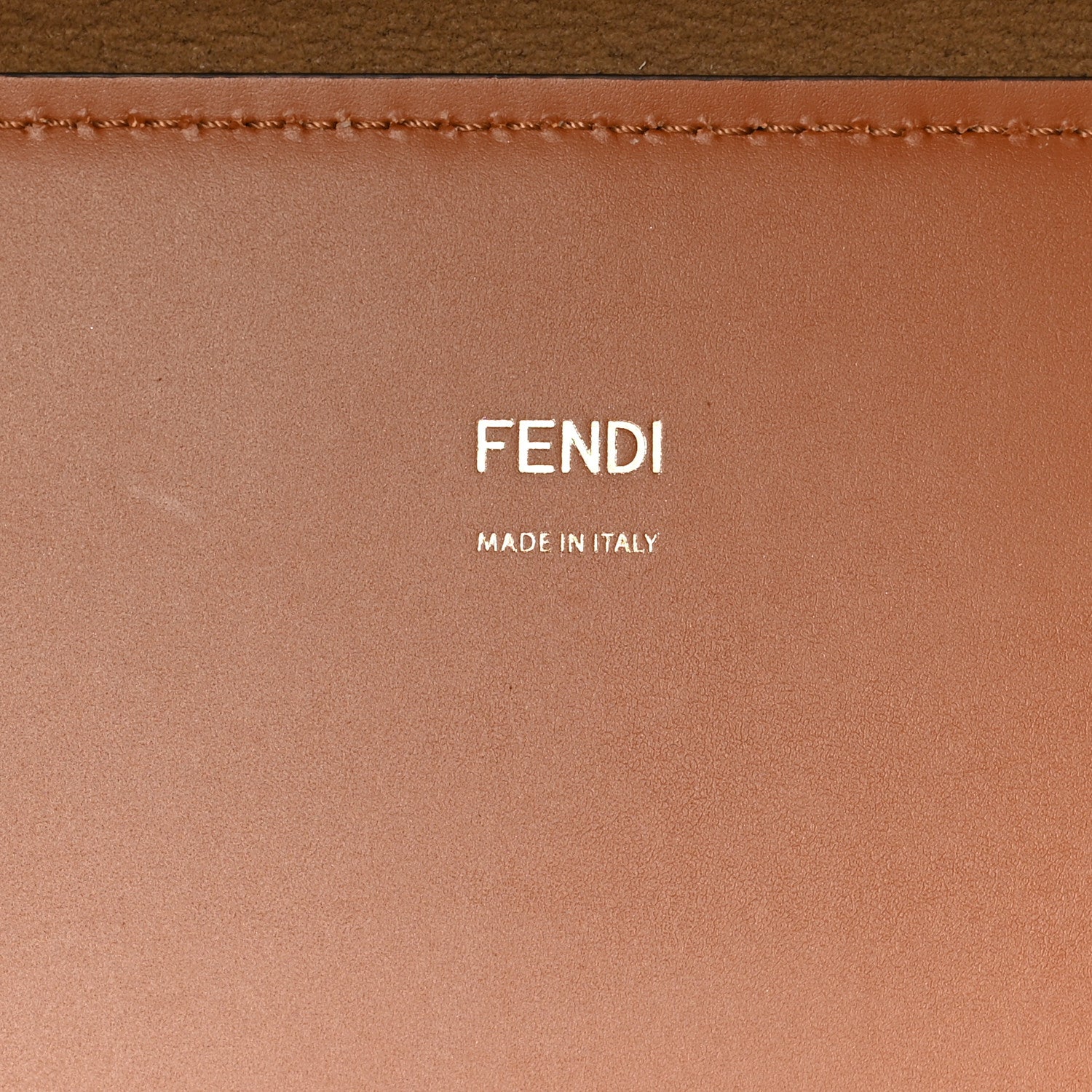 Fendi Vitello King Plexiglass Medium Fendi Sunshine Shopper Tote Cuoio 6 of 11